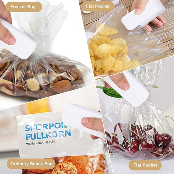 Portabel Påsförslutare för Matvaror och Snacks blå