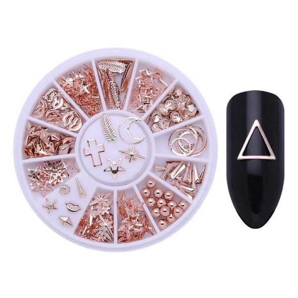 Negleinnredning Rose Gold Symboler Rhinestone