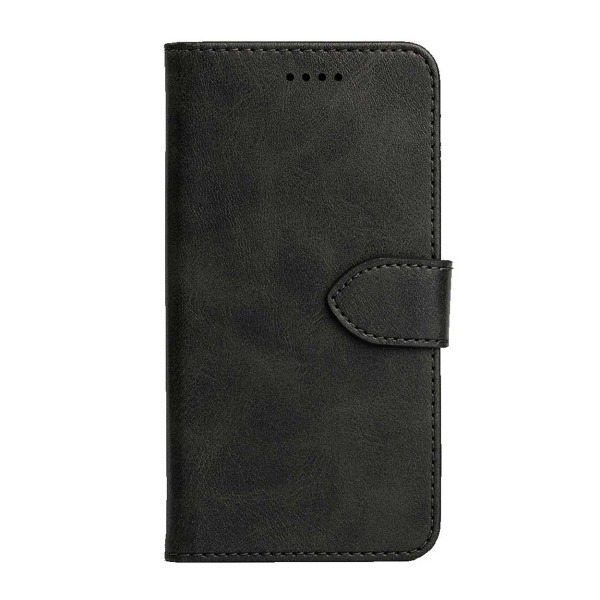OnePlus 8 Plånboksfodral Läder Skinn Fodral Svart svart
