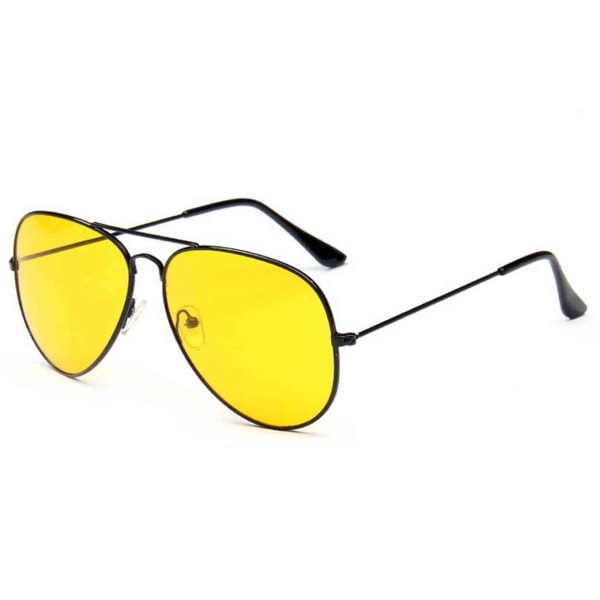 Solbriller pilot sort gul glas sort