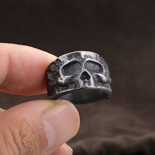 Skull Ring musta 9