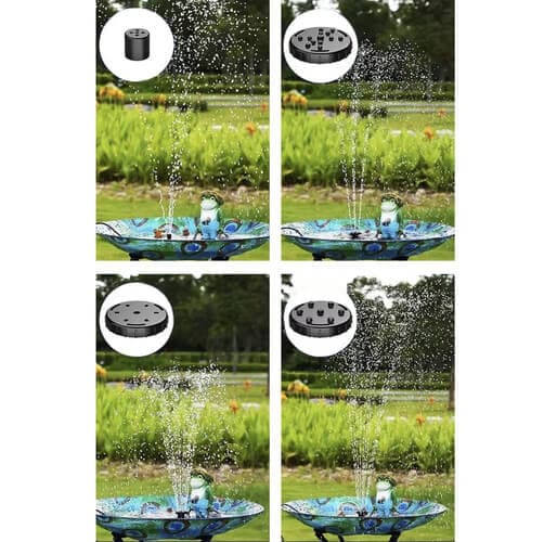 Solcelledrevet springvand | Vandpumpe til fuglebade og springvand sort