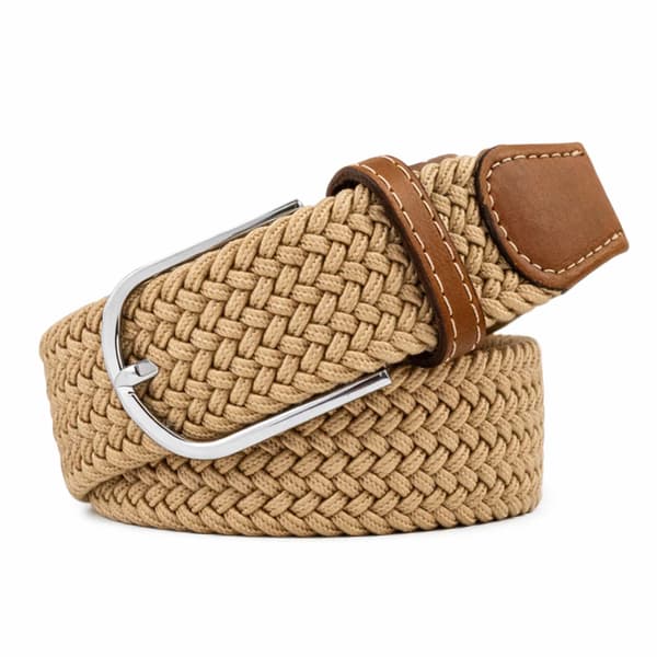 Bälte Elastiskt Canvas Tyg - Skärp med Stretch W26-W36 Beige beige