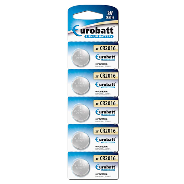5-Pack CR2016 Knapcellebatteri