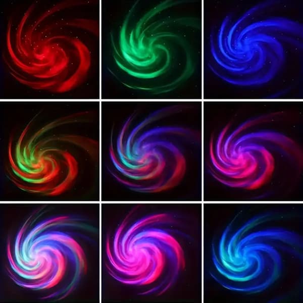 Mini Roterende RGB Nebula LED Prosjektor Nattlampe