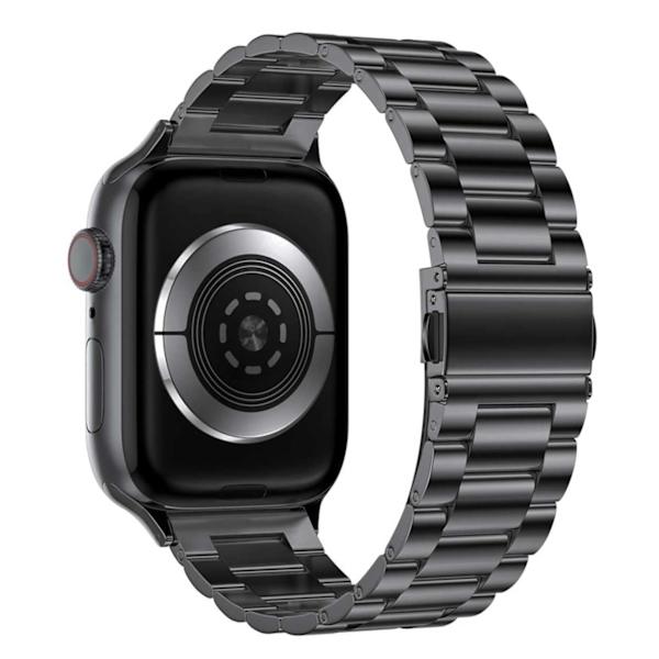 Apple Watch 38/40/41 Link -rannekoru metallimusta musta