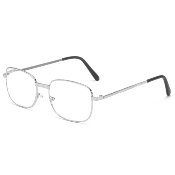 Simple læsebriller med metalstel sølv +2,0 2.0