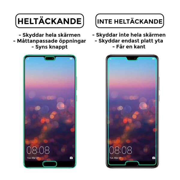Kattava Huawei P20 Pro -näytönsuoja NanoEdge Protective muovi läpinäkyvä