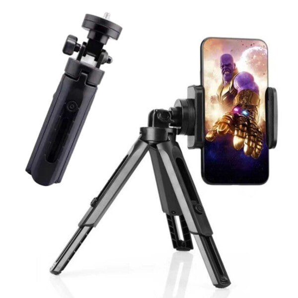 Selfie Stick Tripod Stativ för Mobiltelefon svart