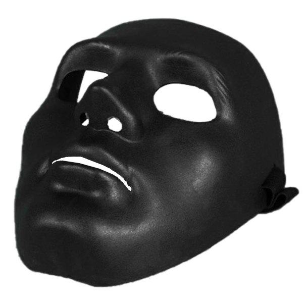 3-pack Svart Mask - Dekorera Färglägg - Halloween Fest Maskerad svart