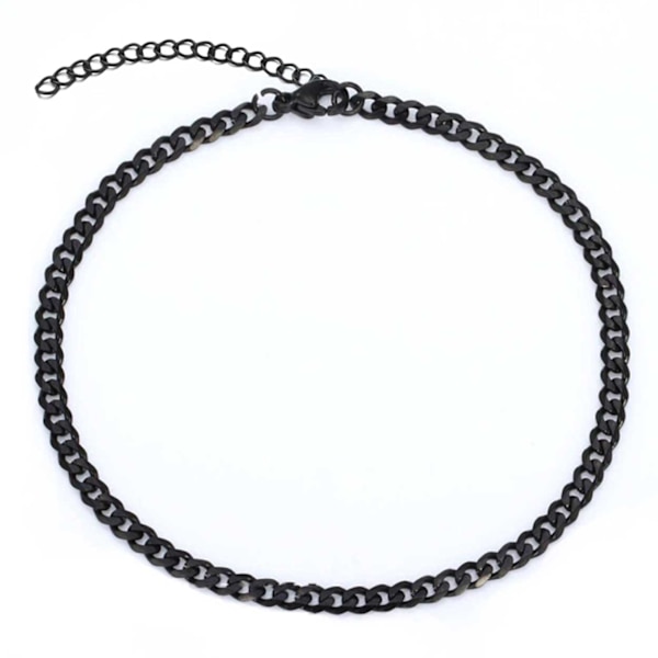 Justerbar Pansan Link Chain Armbånd Black Chain 3mm sort