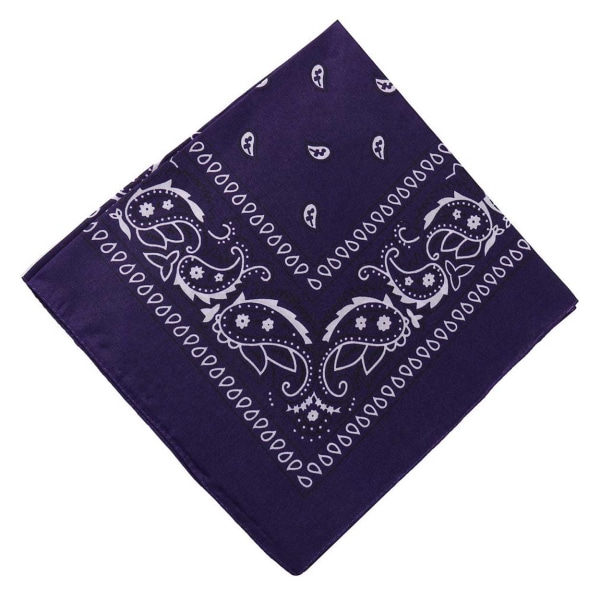 Bandana tørklæde sjal snus klud paisley mønster lilla lilla