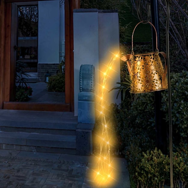 Solcellelampe Vannkanne Utendørs Hagebelysning brun