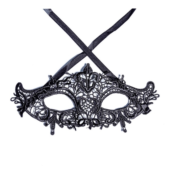 Venetiansk Ögonmask i Spets - Spetsmask Maskerad Halloween svart
