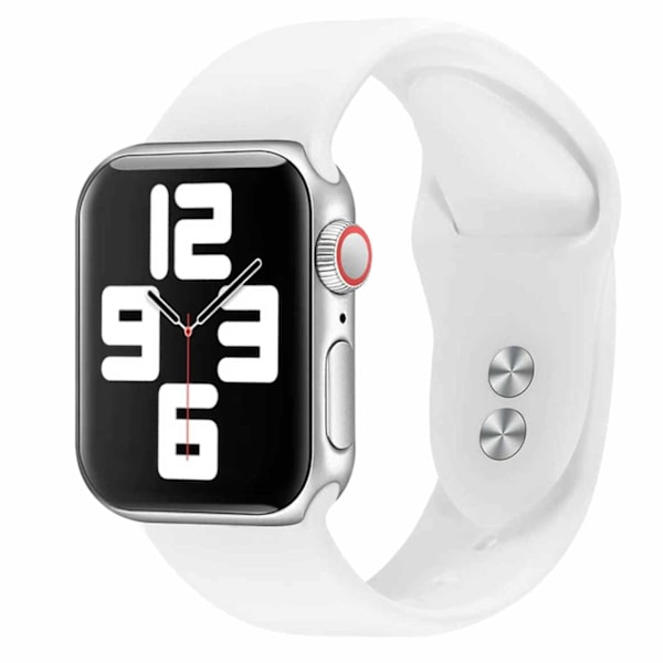 Apple Watch-kompatibel 42/44/45/49 1-8/SE/Ultra silikonarmbånd silikonhvit hvit