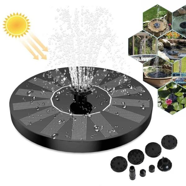 Solar Fountain - Solar Powered Fountain til Fuglebad 16cm gul