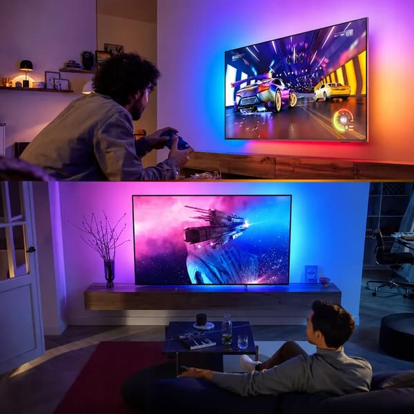 Ambient LED Strip for TV og skjerm 45-60 tommer Smart bakgrunnsbelysning