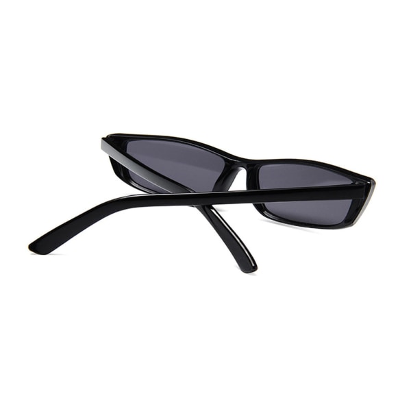 Sort smal retro solbriller sort glas sort