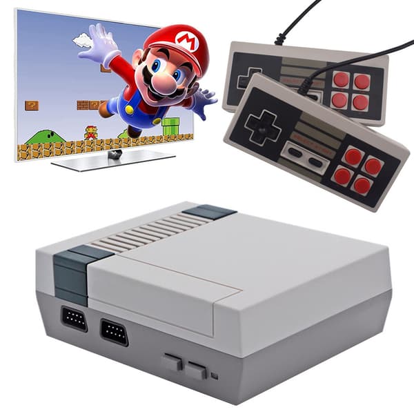 Retro TV-spelskonsol med 620 spel och två handkontroller