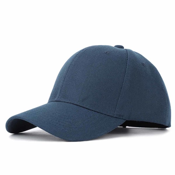 Mörkblå Keps Sport Strapback Kardborrspänne Blå Navy blå one size