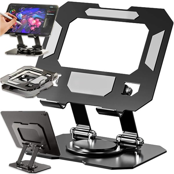 Holder til tablet | 360 Justerbart tabletstativ til skrivebord