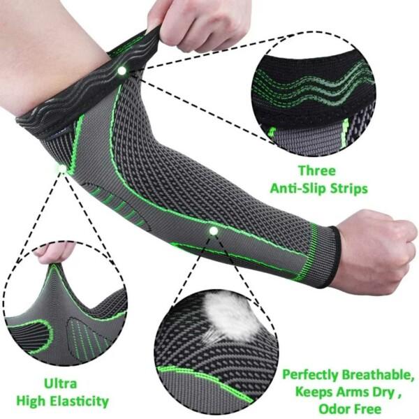 Albuebeskyttelse Tennisalbue - Albuestøtte Compression M sort