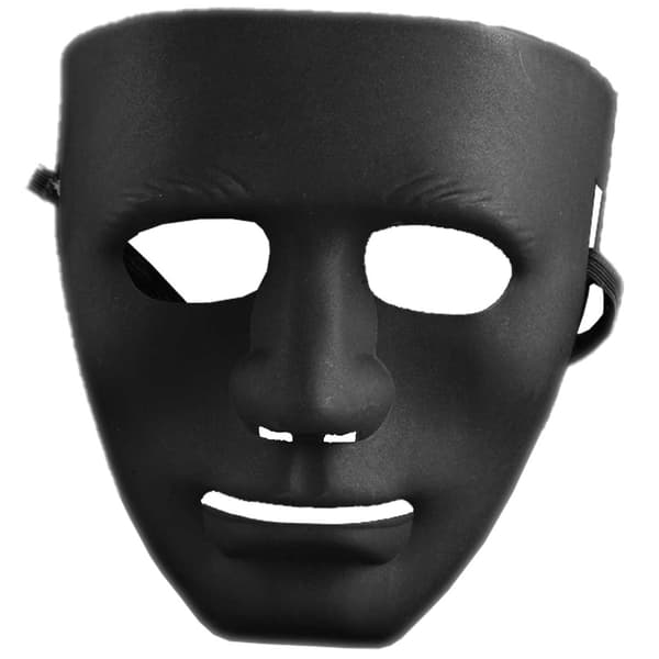 3-Pack Black Mask - Dekorer farve - Halloween Party Masked sort