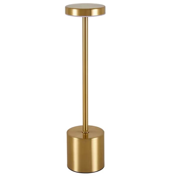 Genopladelig LED Bordlampe i Metal Guld
