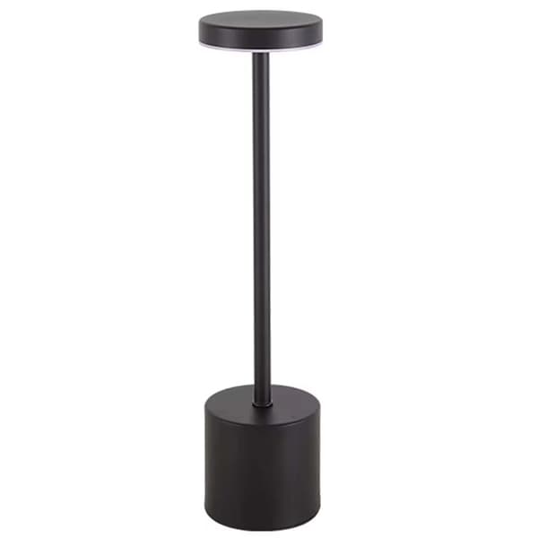 Ladattava LED-pöytälamppu metallia musta