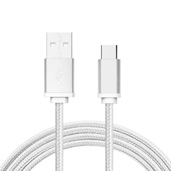 1m Micro-USB Quick Charge 3.0 Laddkabel vit