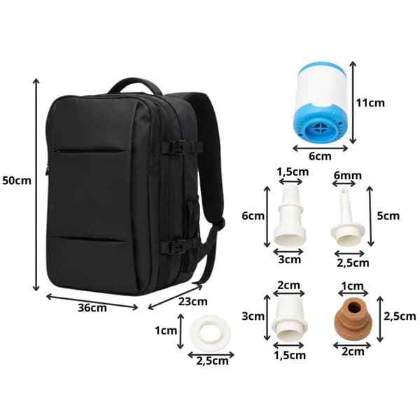 USB Resryggsäck med Vakuumpump för Laptop – Stor Kabinväska