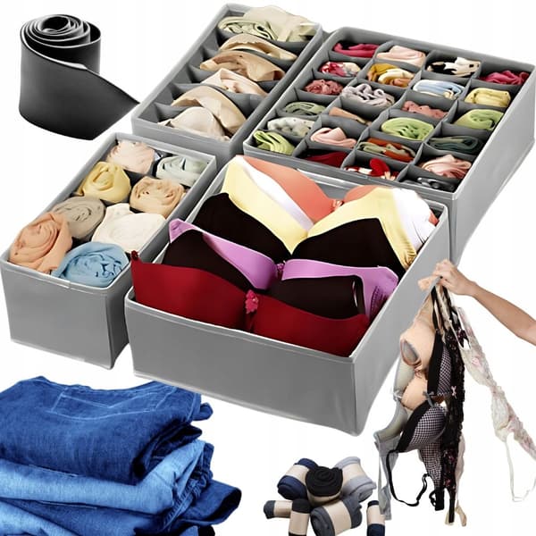 Lådinredning för Kläder 4-pack – Organiser för Underkläder, Strumpor & Garderob
