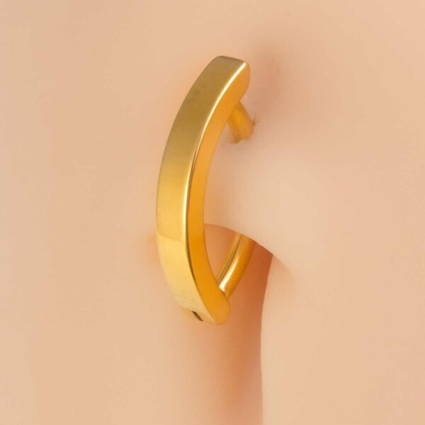 Falske navlepiercing navle ring uten hull gull gull