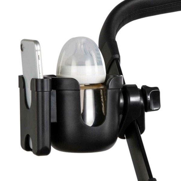 Barnevogninnehaver for mobil og flaske - Mobile Holder Bottle Holder barnevogn svart