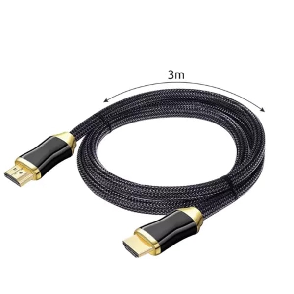 Guldpläterad 8K 60Hz 4K 120Hz 48Gbps HDMI 2.1 Kabel 3m