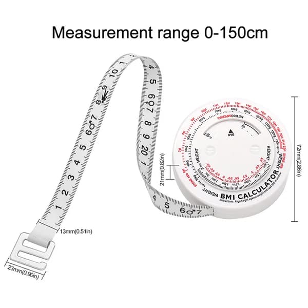 BMI målebåndsberegner hvid