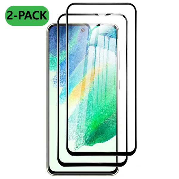 2-Pack Galaxy S21 Härdat Glas HD Skärmskydd Kolfiber svart