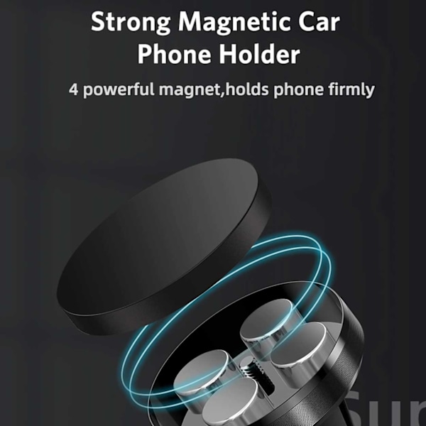 Magnet Mobile Holder til bilventilatorbilholderen sort sort