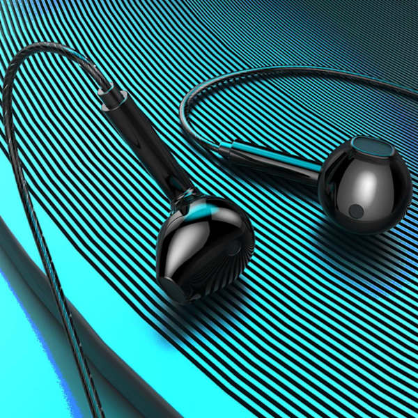 Universella USB-C Hörlurar med Kabel DAC Svart svart