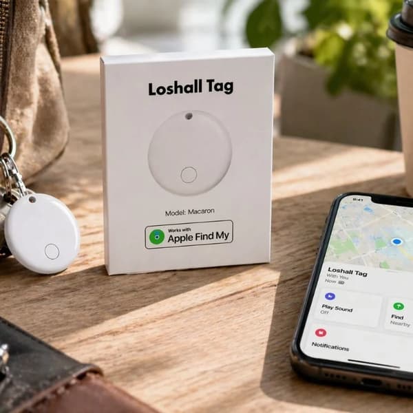 Bluetooth Tracker för Nycklar & Väskor – Smart Spårsändare Kompatibel med iOS Vit