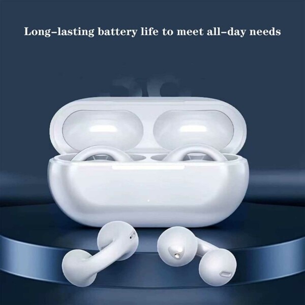 Øreklipp TWS Earklemmer Bluetooth 5.3 Trening Highspans White hvit