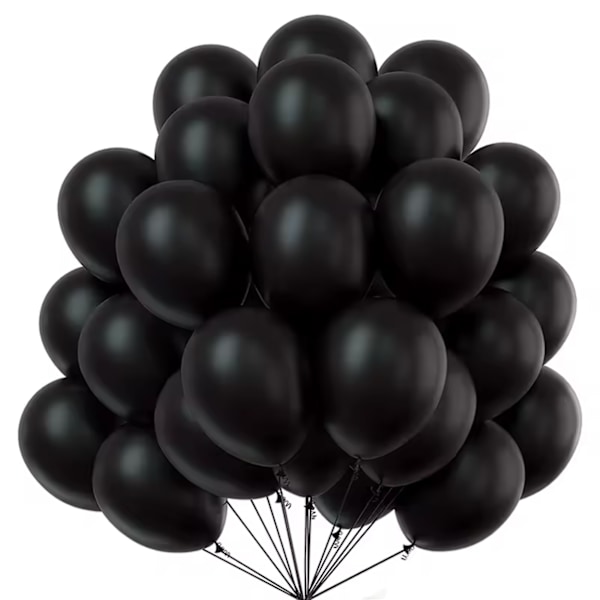 25 kpl mustia ilmapalloja 10" 25cm musta