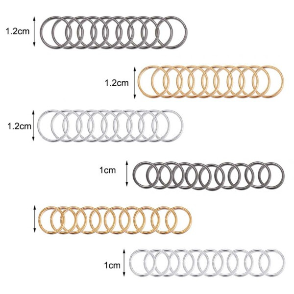 60-pack Fake Piercing Öron Läpp Näsring Septum Läppring flerfärgad