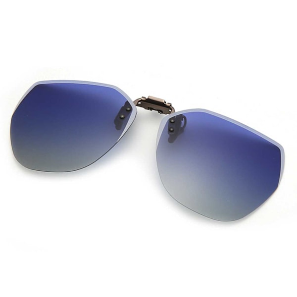 Flip-Up Clip-On aurinkolasit Metal Blue Tint monivärinen