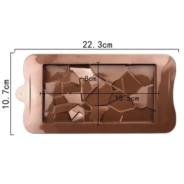 Silikoneform til chokoladekage – Form til chokoladebarer / hjemmelavet chokolade