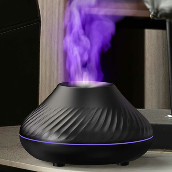 Aroma diffusor luftfugter med flammende glans sort