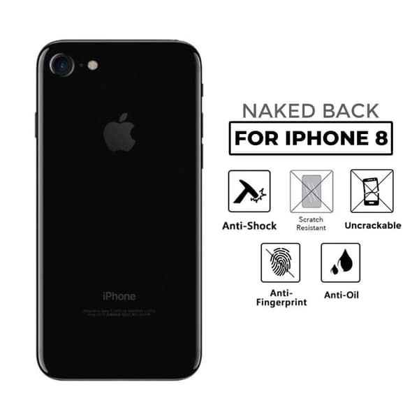 iPhone se gennemsigtig vinyl hud wrap tilbage gennemsigtig