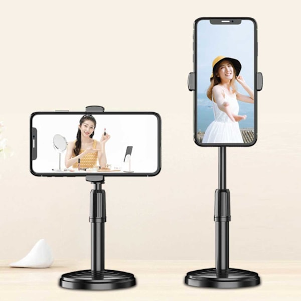 Tiktok Live Stream Mobile Stand - Holder / Set til mobil sort