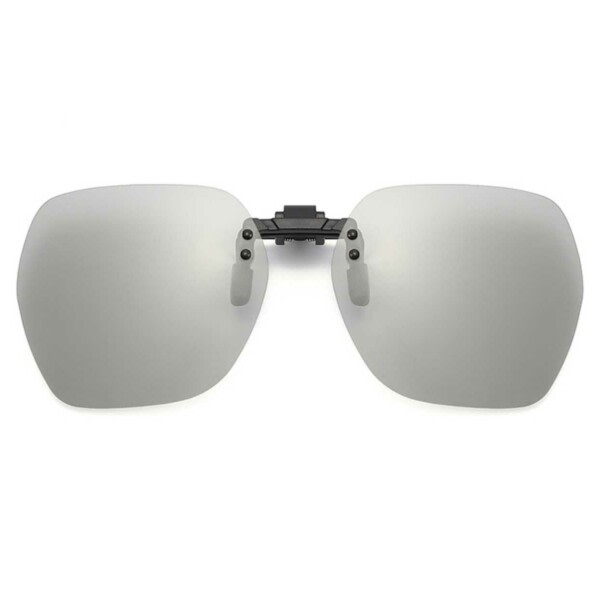 Klip -på solbriller til briller dag/nat - grå grå