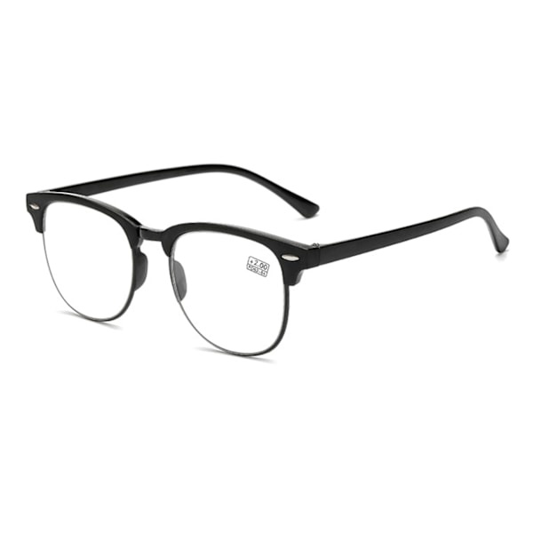 Svarta Clubmaster Läsglasögon Styrka  2.0 Glasögon svart